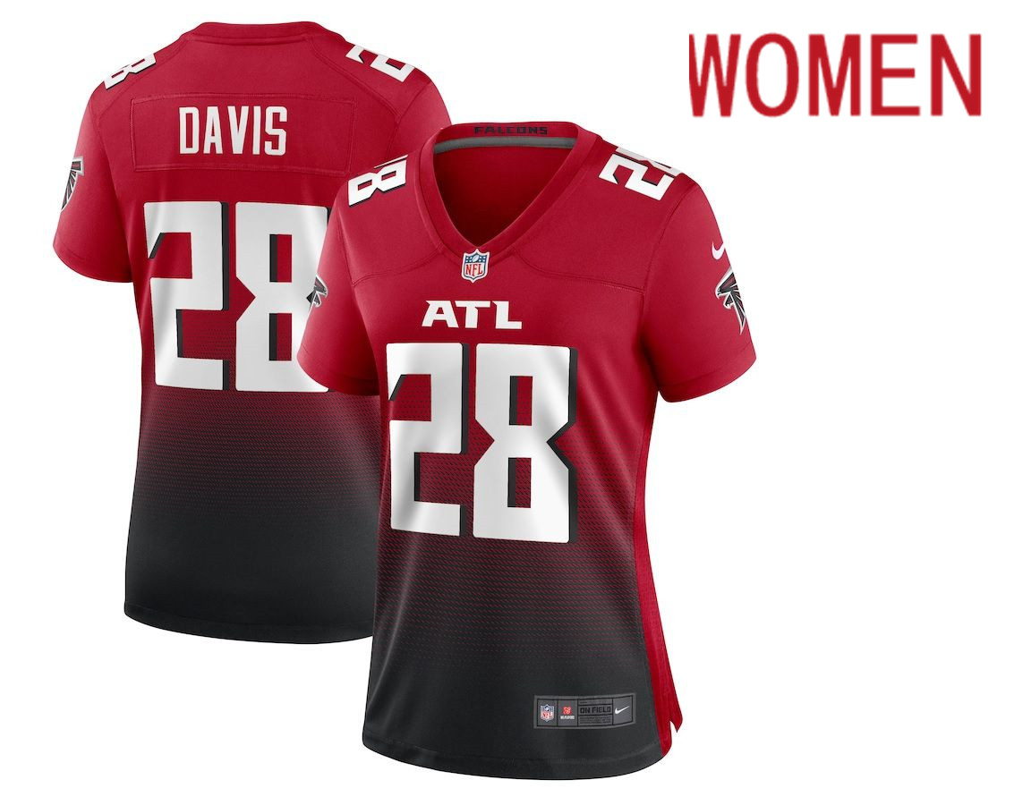 Women Atlanta Falcons 28 Mike Davis Nike Red Game NFL Jersey